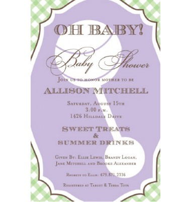 Baby Shower Invitations, Framed Rattle, Inviting Company